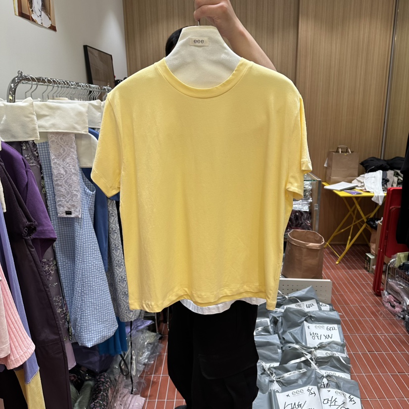 EEE韓國東大門直郵女士新品時尚人氣26夏季推薦休閑熱賣T恤EEET恤圖色4