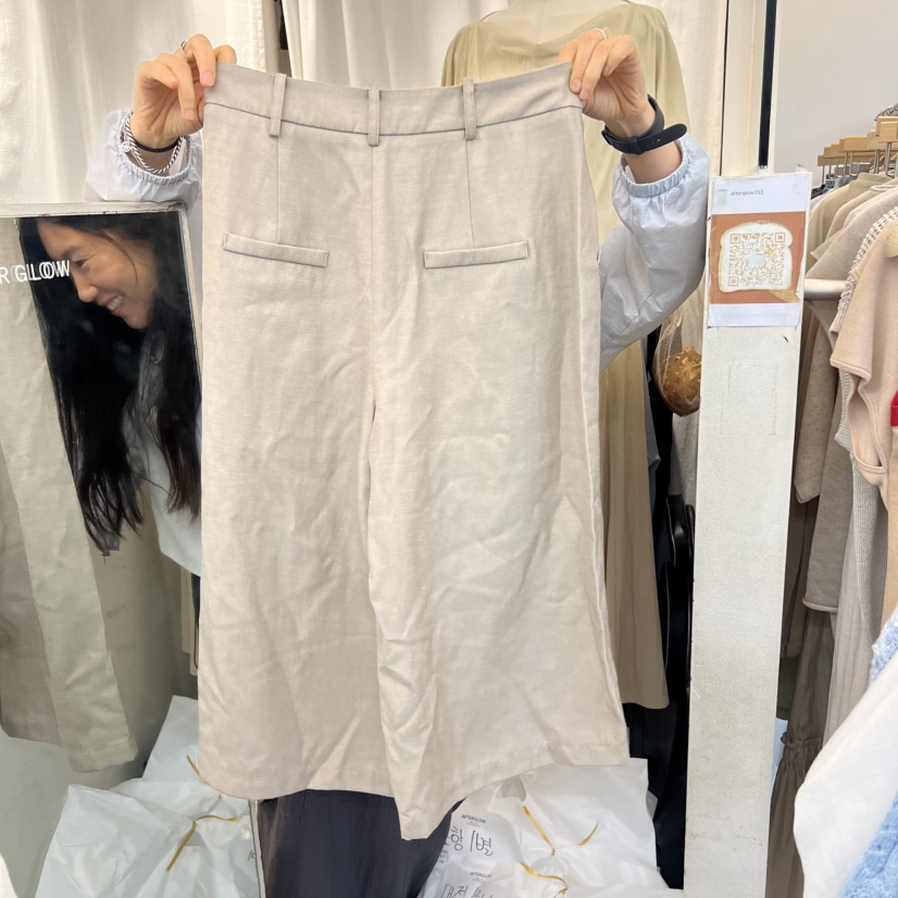 AFTERGLOW東大門實拍韓國女士新品熱賣短褲不含腰帶亞麻布AFTERGLOW短褲