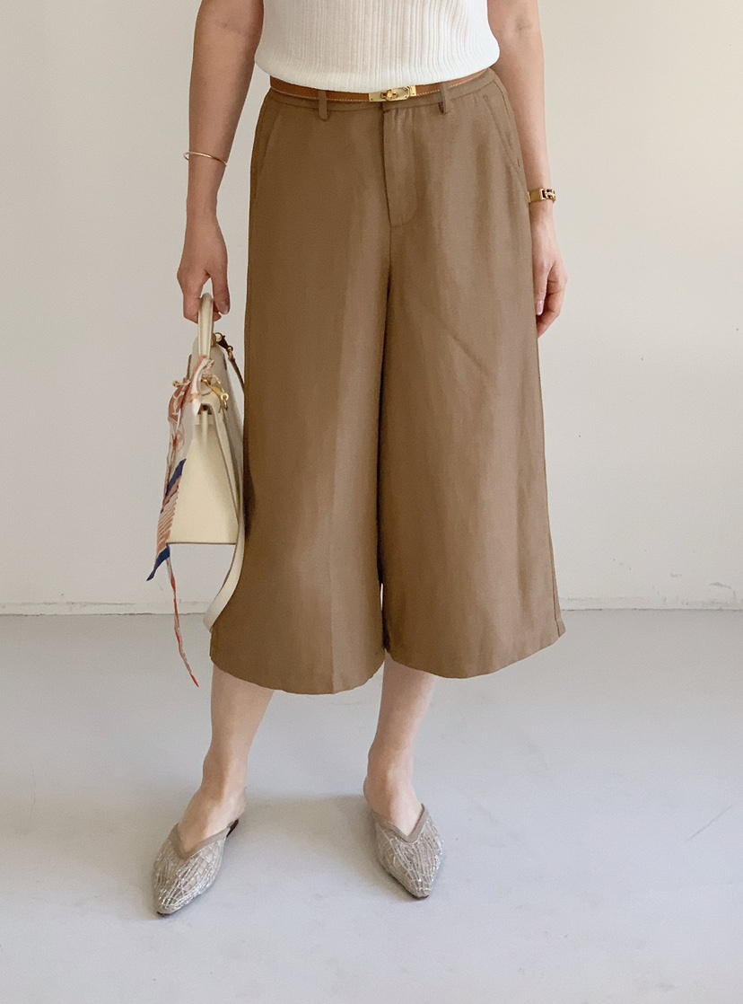 AFTERGLOW東大門實拍韓國女士新品熱賣短褲不含腰帶亞麻布AFTERGLOW短褲圖色2