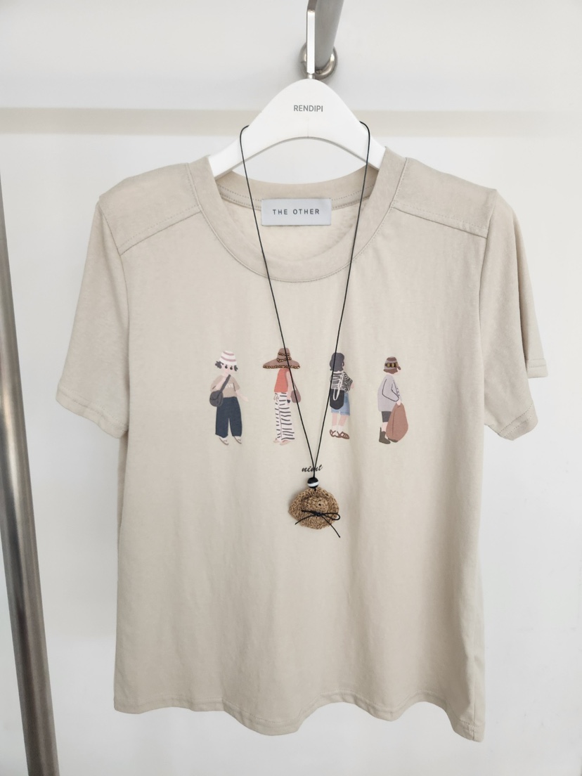 THE OTHER韓國直郵實拍女士新品推薦休閑熱賣26夏季T恤口袋THE OTHERT恤圖色1
