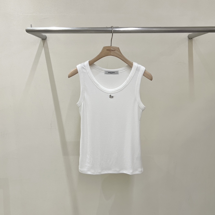 MARIE MARIE韓國代購女士新品熱賣吊帶背心含飾品無袖羅紋MARIE MARIE吊帶/背心圖色1