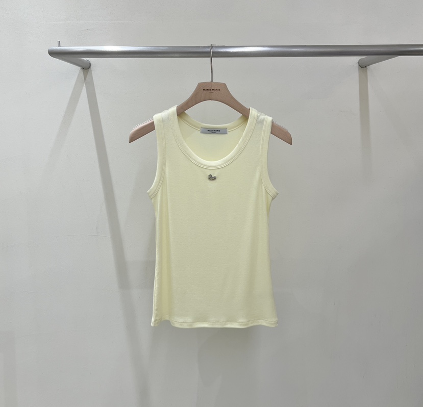 MARIE MARIE韓國代購女士新品熱賣吊帶背心含飾品無袖羅紋MARIE MARIE吊帶/背心圖色3