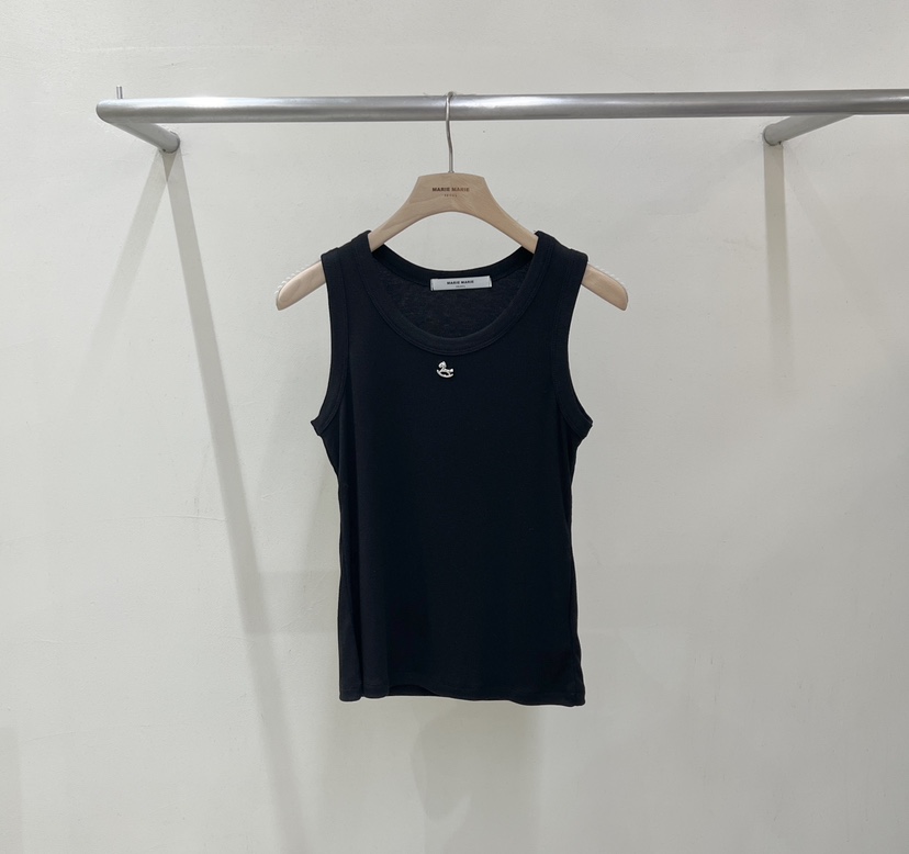 MARIE MARIE韓國代購女士新品熱賣吊帶背心含飾品無袖羅紋MARIE MARIE吊帶/背心圖色4