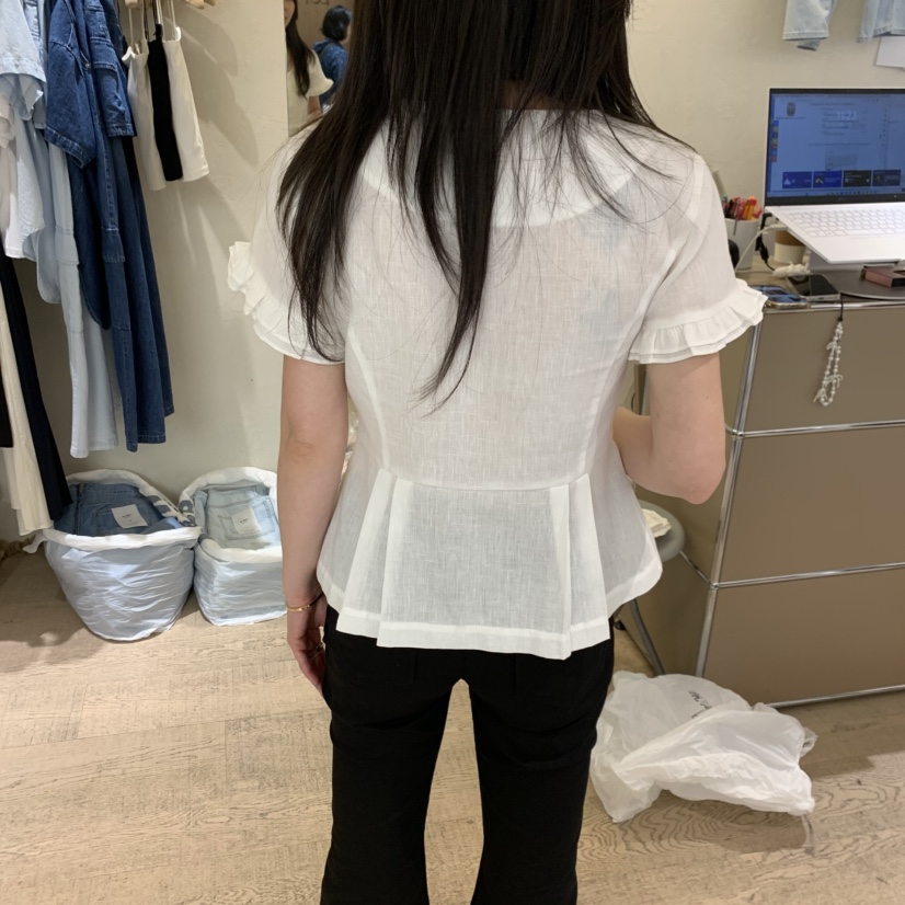 W AND J韓國直郵女裝新款休閑人氣26夏季推薦時尚夾克亞麻W AND J夾克