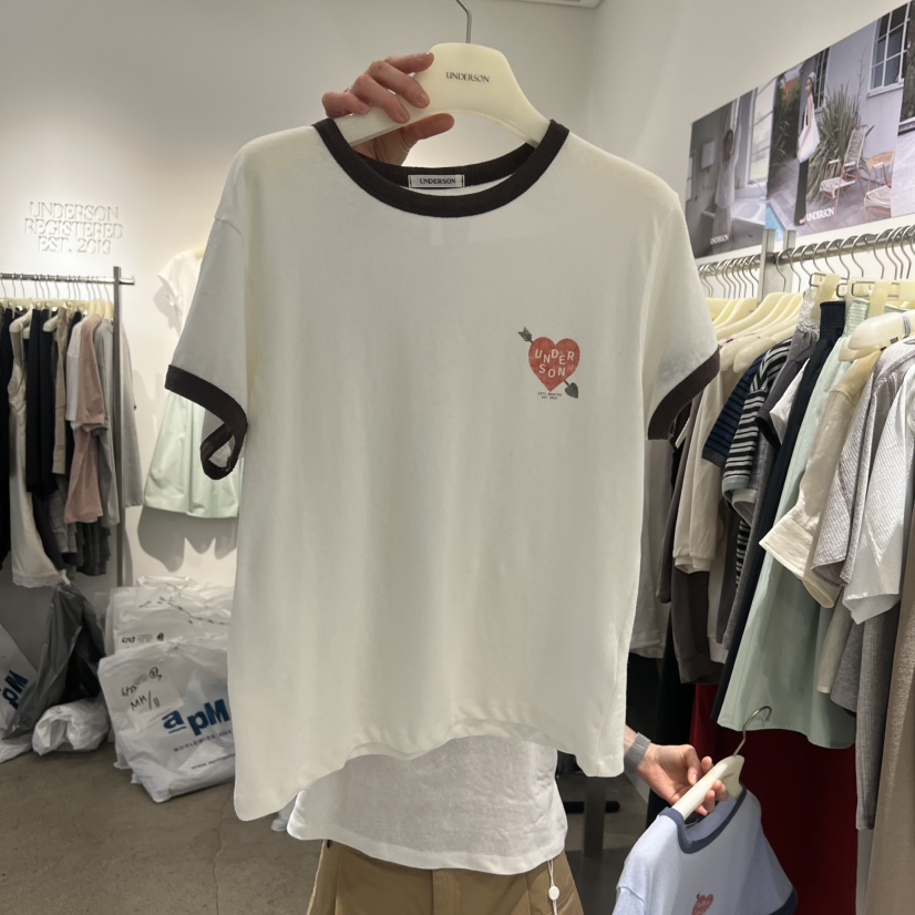 UNDERSON韓國直郵女士新款熱賣時尚人氣26夏季推薦休閑T恤UNDERSONT恤圖色1