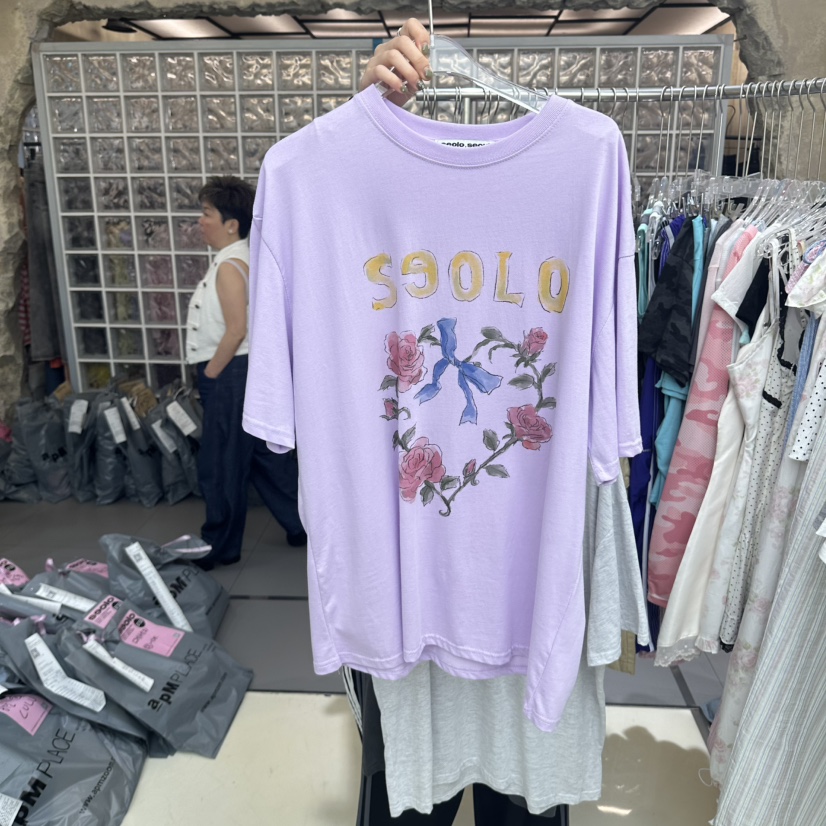 SEOLO韓國東大門直郵女裝新款人氣推薦熱賣休閑26夏季T恤Seolo seoulT恤圖色1