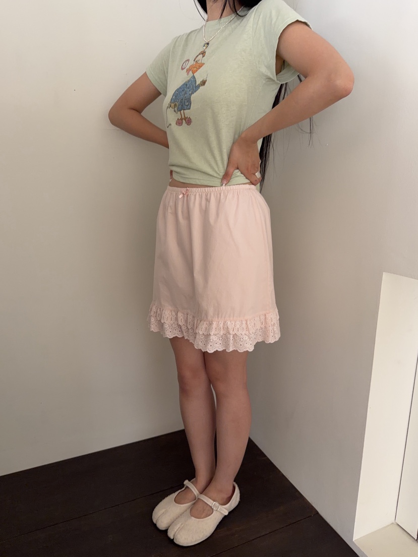 SUNDER MARKET韓國直郵女士新品26夏季時尚推薦熱賣短裙棉SUNDER MARKET短裙