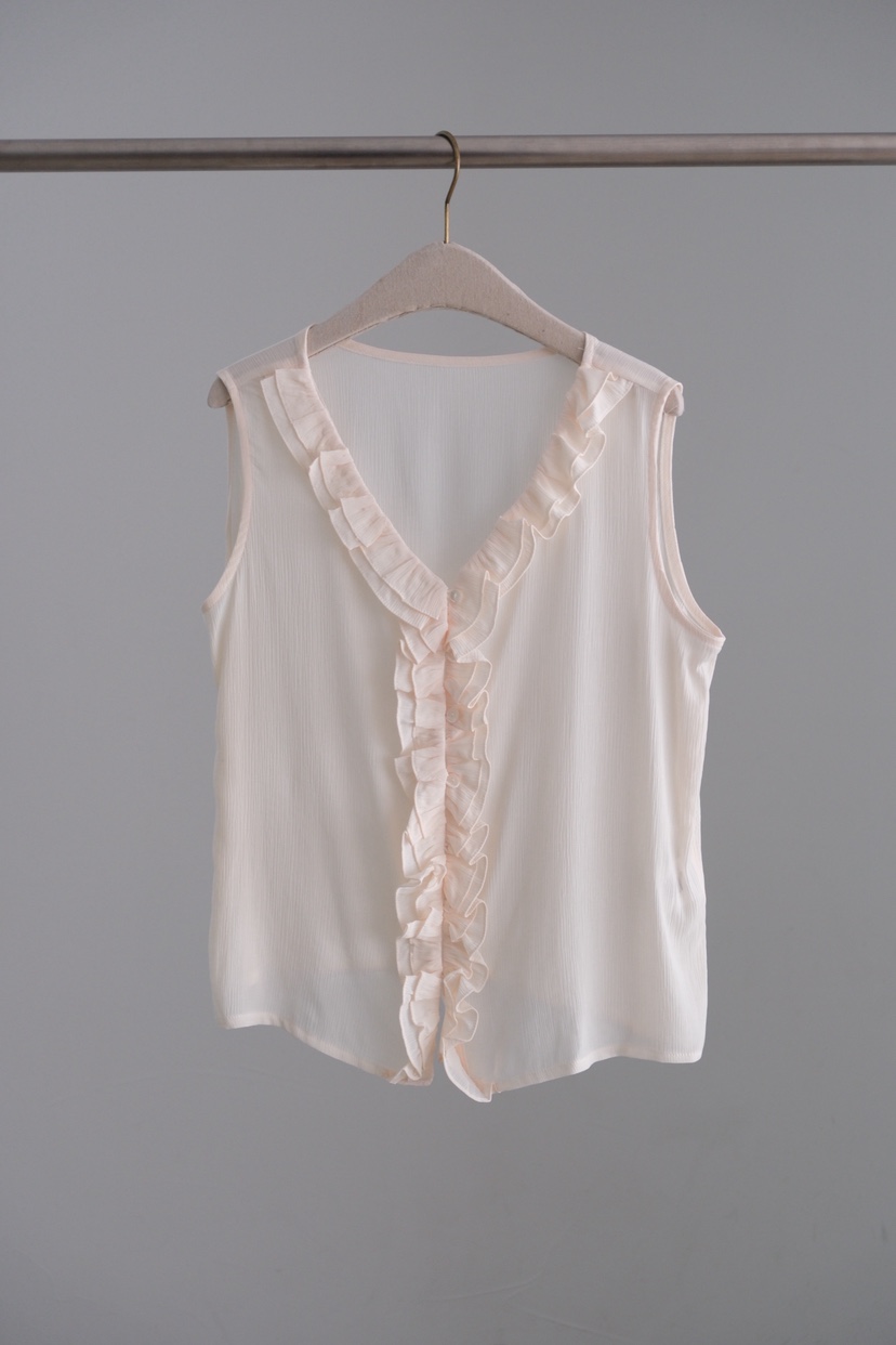 SORBET/FLAT WHITE韓國直郵女裝新品時尚吊帶背心荷葉邊SORBET/FLAT WHITE吊帶/背心圖色1