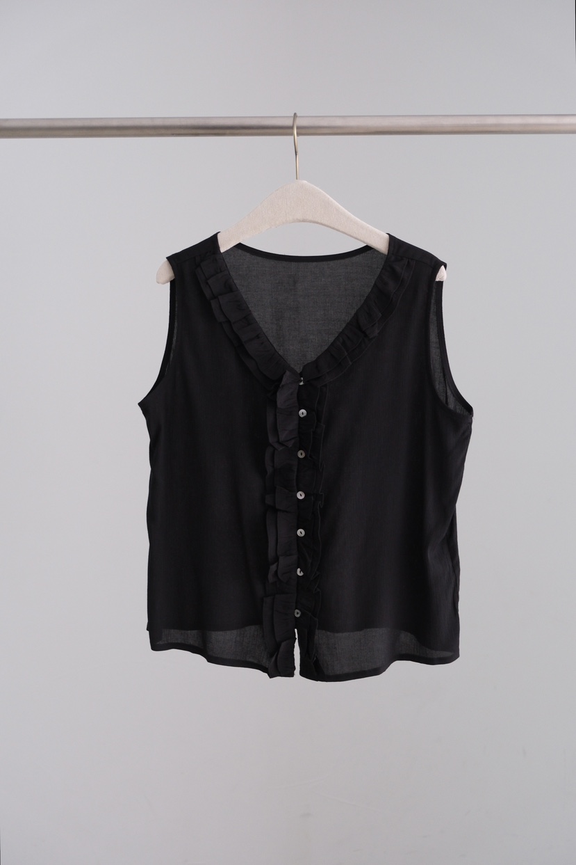 SORBET/FLAT WHITE韓國直郵女裝新品時尚吊帶背心荷葉邊SORBET/FLAT WHITE吊帶/背心圖色2
