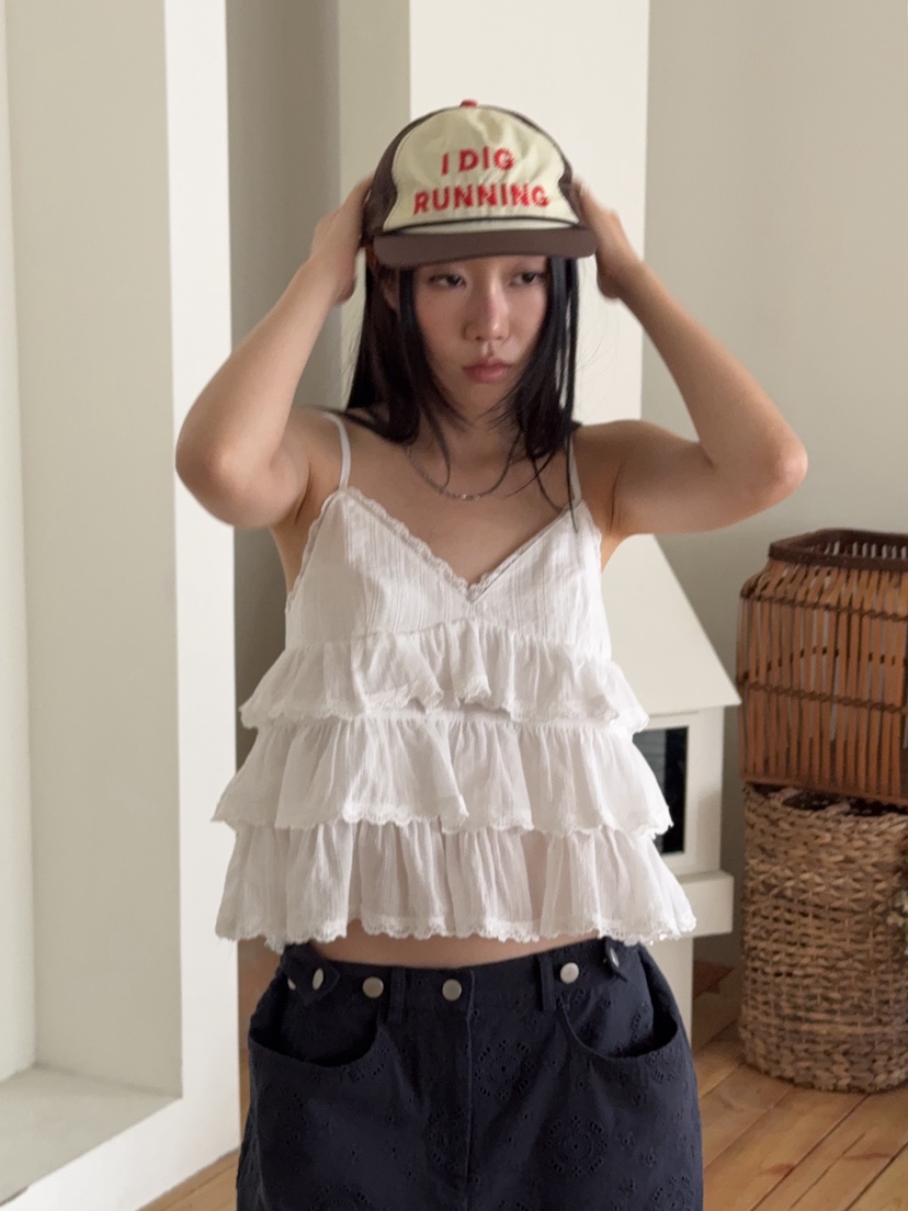 SUNDER MARKET韓國東大門直郵女士新款26夏季時尚吊帶背心SUNDER MARKET吊帶/背心