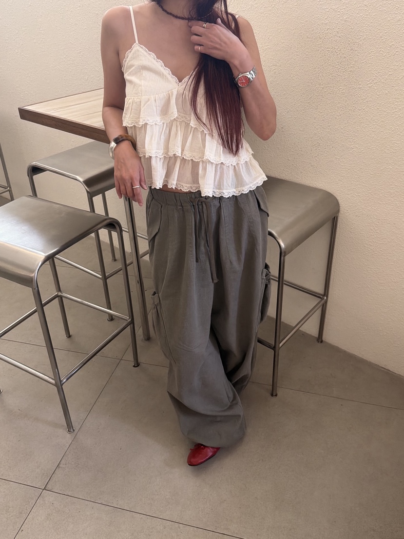 SUNDER MARKET韓國東大門直郵女士新款26夏季時尚吊帶背心SUNDER MARKET吊帶/背心