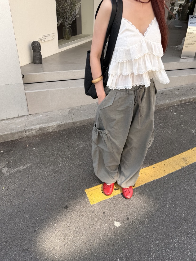 SUNDER MARKET韓國東大門直郵女士新款26夏季時尚吊帶背心SUNDER MARKET吊帶/背心