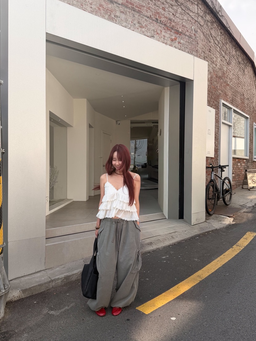 SUNDER MARKET韓國東大門直郵女士新款26夏季時尚吊帶背心SUNDER MARKET吊帶/背心