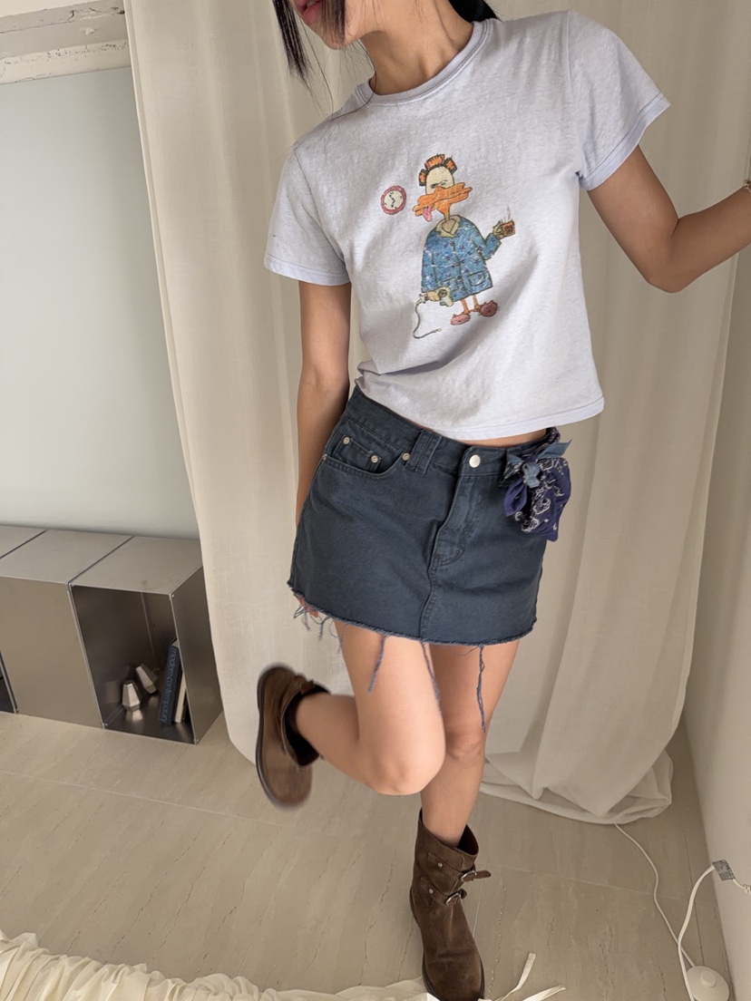 SUNDER MARKET韓國直郵女士新款時尚休閑推薦26夏季熱賣T恤SUNDER MARKETT恤圖色5