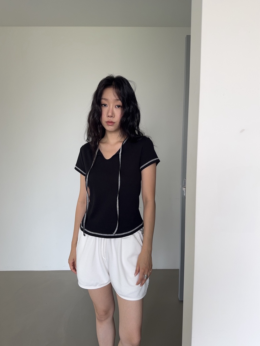 SUNDER MARKET韓國直郵女裝新款熱賣人氣推薦休閑T恤絲帶SUNDER MARKETT恤圖色3