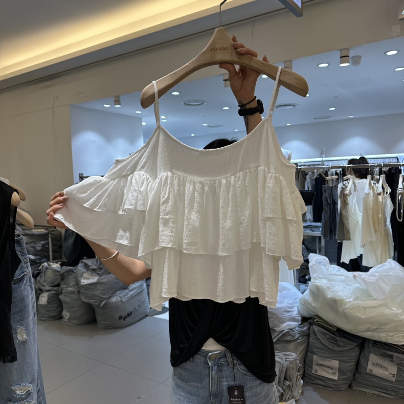 RENDER東大門實拍韓國女裝新品26夏季時尚熱賣休閑吊帶背心RENDER吊帶/背心圖色1