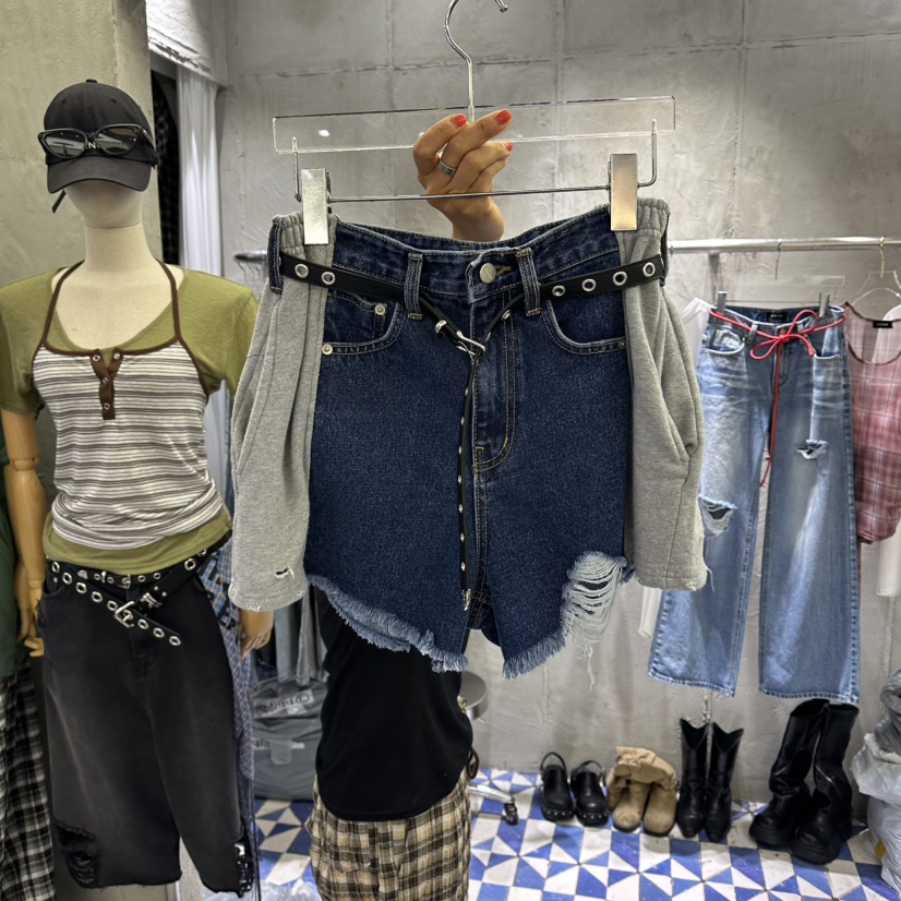 AMOUR韓國東大門直郵女裝新款熱賣26夏季休閑短褲不含腰帶AMOUR短褲圖色2