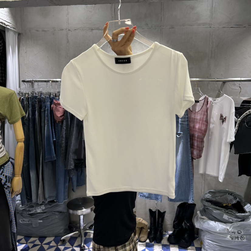 AMOUR韓國東大門代購女裝新品26夏季人氣時尚休閑推薦T恤AMOURT恤圖色1