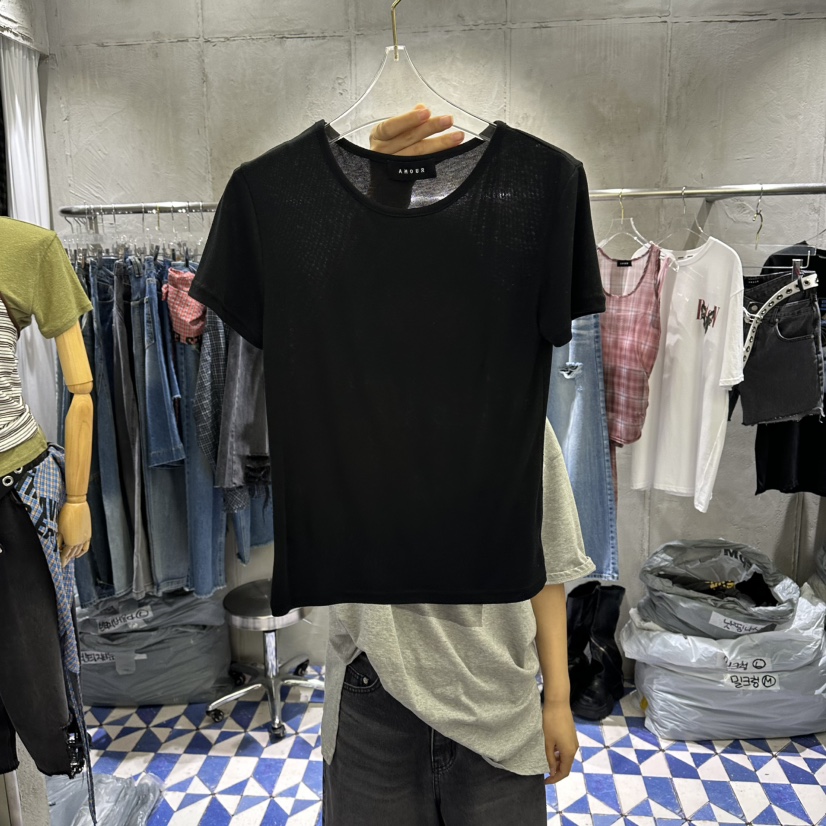 AMOUR韓國東大門代購女裝新品26夏季人氣時尚休閑推薦T恤AMOURT恤圖色3