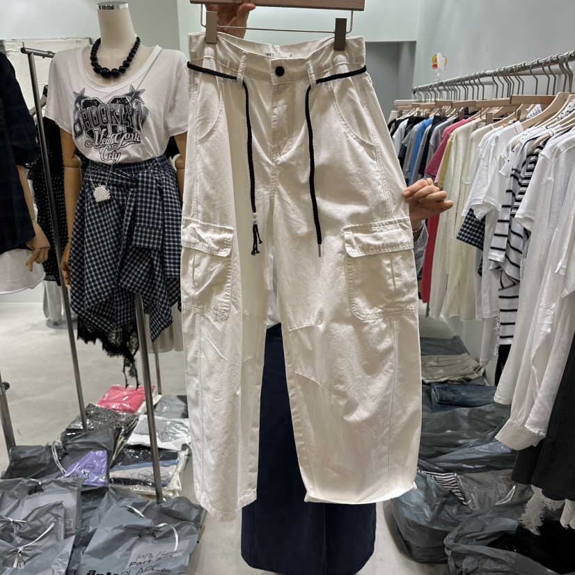 PART3韓國直郵實拍女裝新品推薦26夏季休閑褲工裝褲含腰帶棉質Part.3休閑褲圖色1