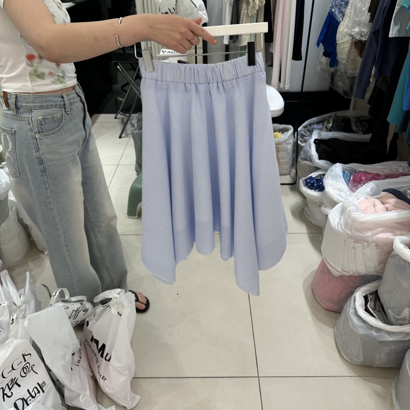 EGG IS韓國東大門直郵女裝新款26夏季半身裙中短裙兩種穿法EGG IS半身裙/中短裙