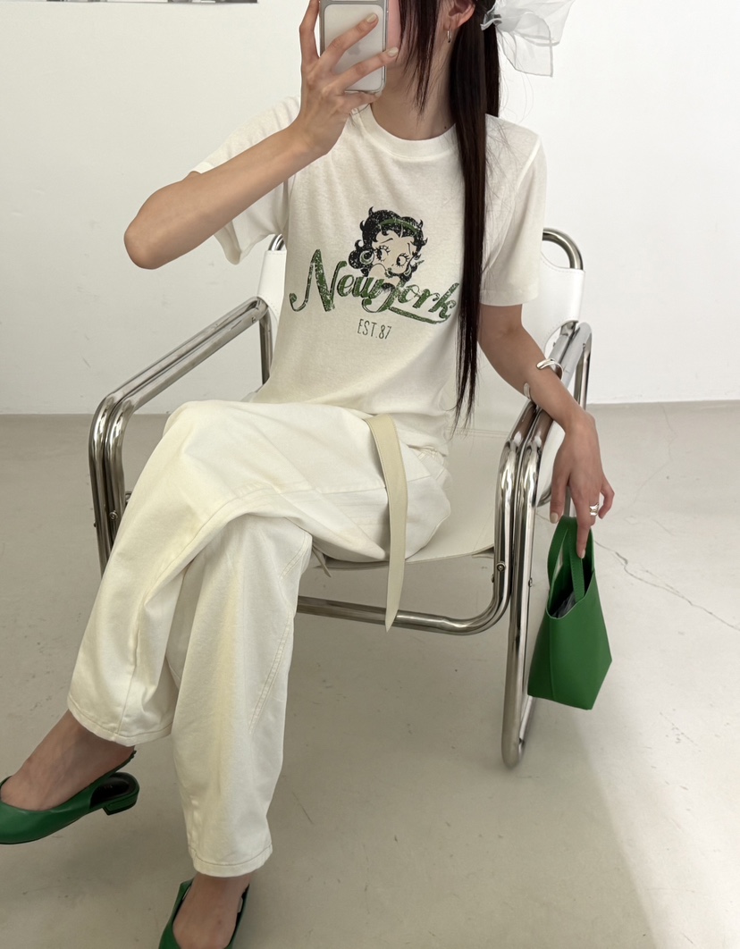 VISUAL SPACE/PAGE92/FLEISCHER東大門實拍韓國女裝新品休閑T恤VISUAL SPACE/PAGE92/FLEISCHERT恤