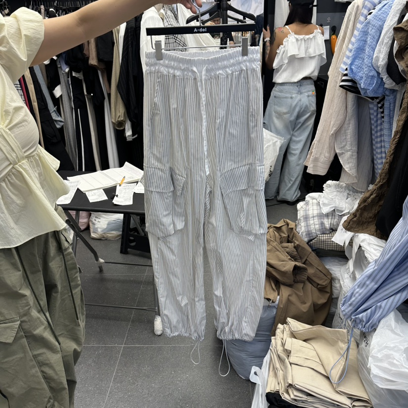 A-DEL韓國直郵實拍女士新品時尚熱賣休閑26夏季休閑褲系帶A-DEL休閑褲圖色2