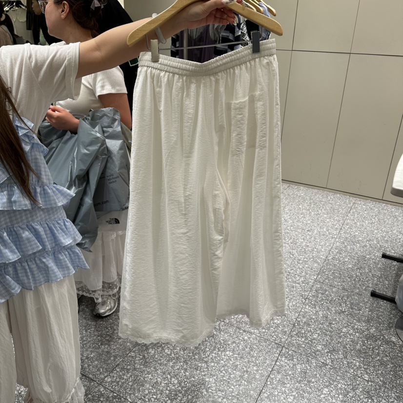 SOF韓國代購女士新款人氣26夏季時尚休閑熱賣休閑褲蕾絲鏤空SOF休閑褲