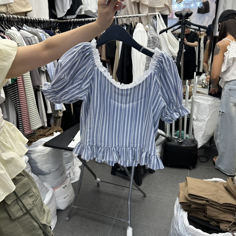 A-DEL東大門實拍韓國女士新品推薦熱賣休閑時尚襯衫蕾絲衫A-DEL襯衫/蕾絲衫