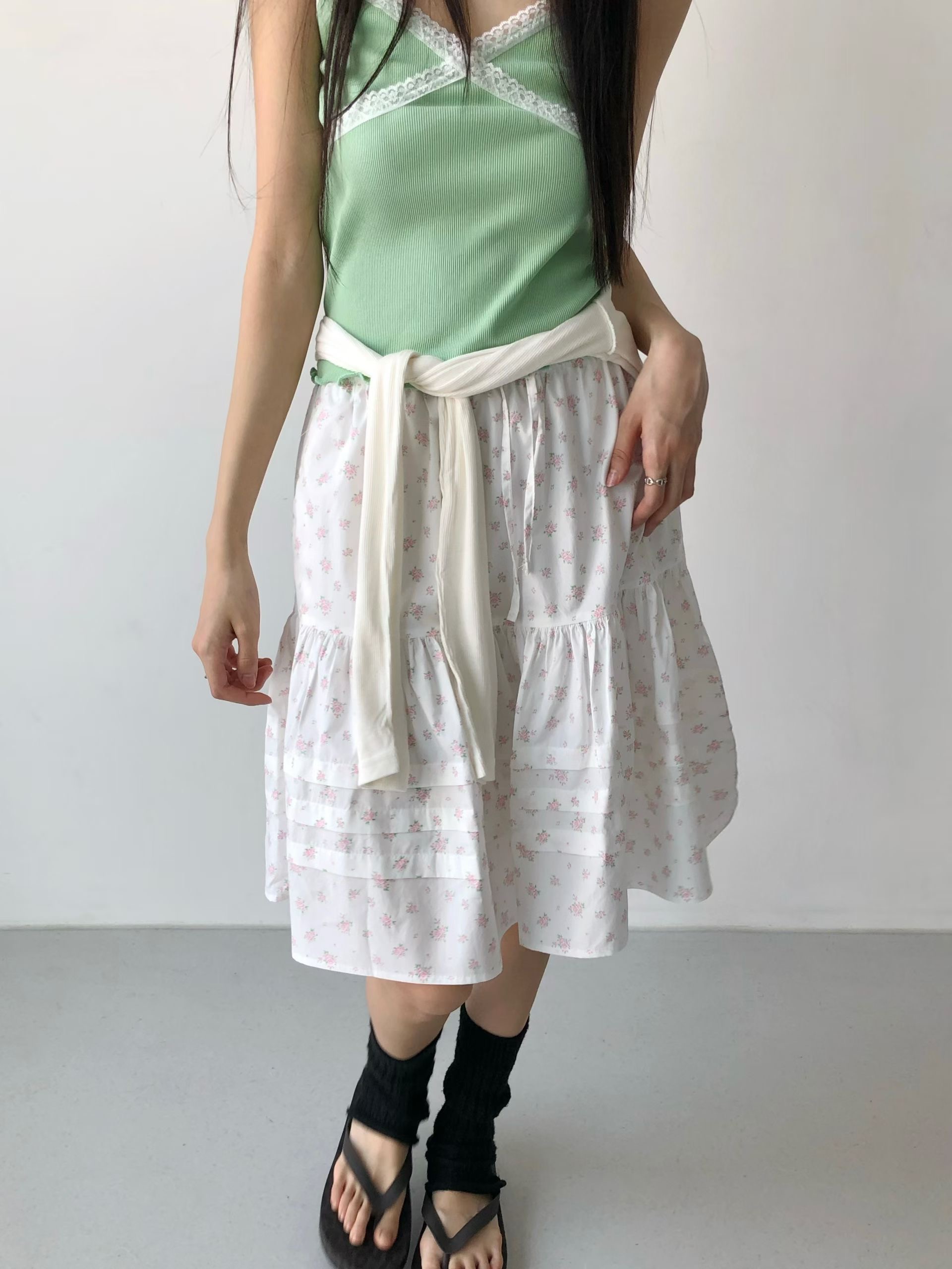 FAVOURED韓國代購女裝新品26夏季推薦熱賣半身裙中短裙褶皺FAVOURED半身裙/中短裙