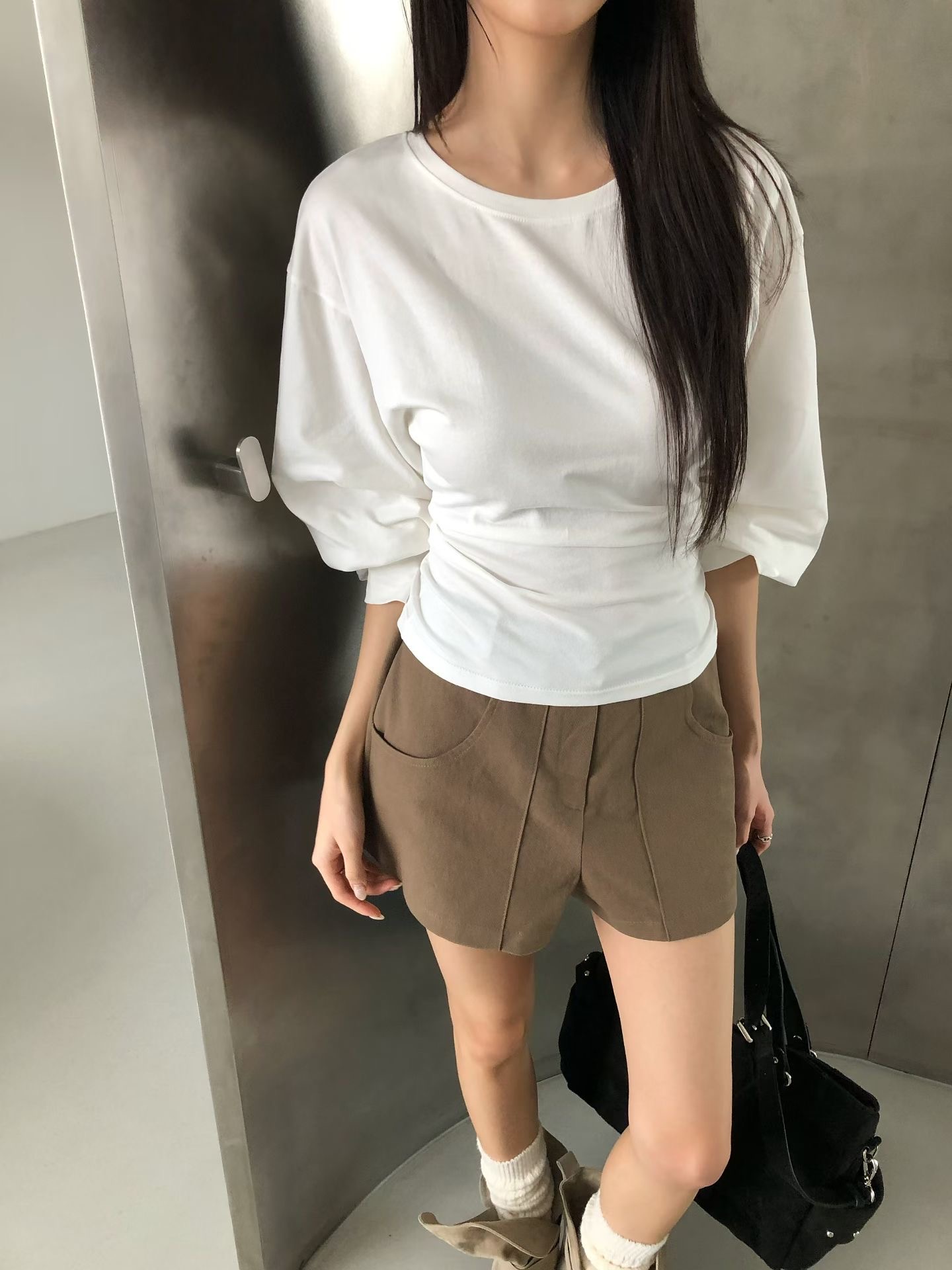 FAVOURED韓國直郵女士新款26夏季人氣休閑熱賣推薦長袖T恤FAVOURED長袖T恤