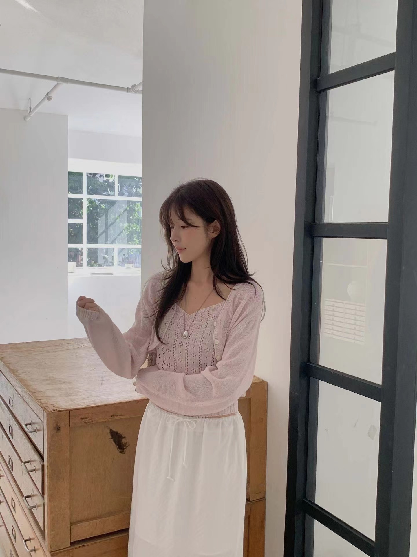MIELLE-미엘르-OT韓國東大門直郵女士新款推薦針織衫不含內搭開襟衫套裝MIELLE-2件起針織衫圖色4