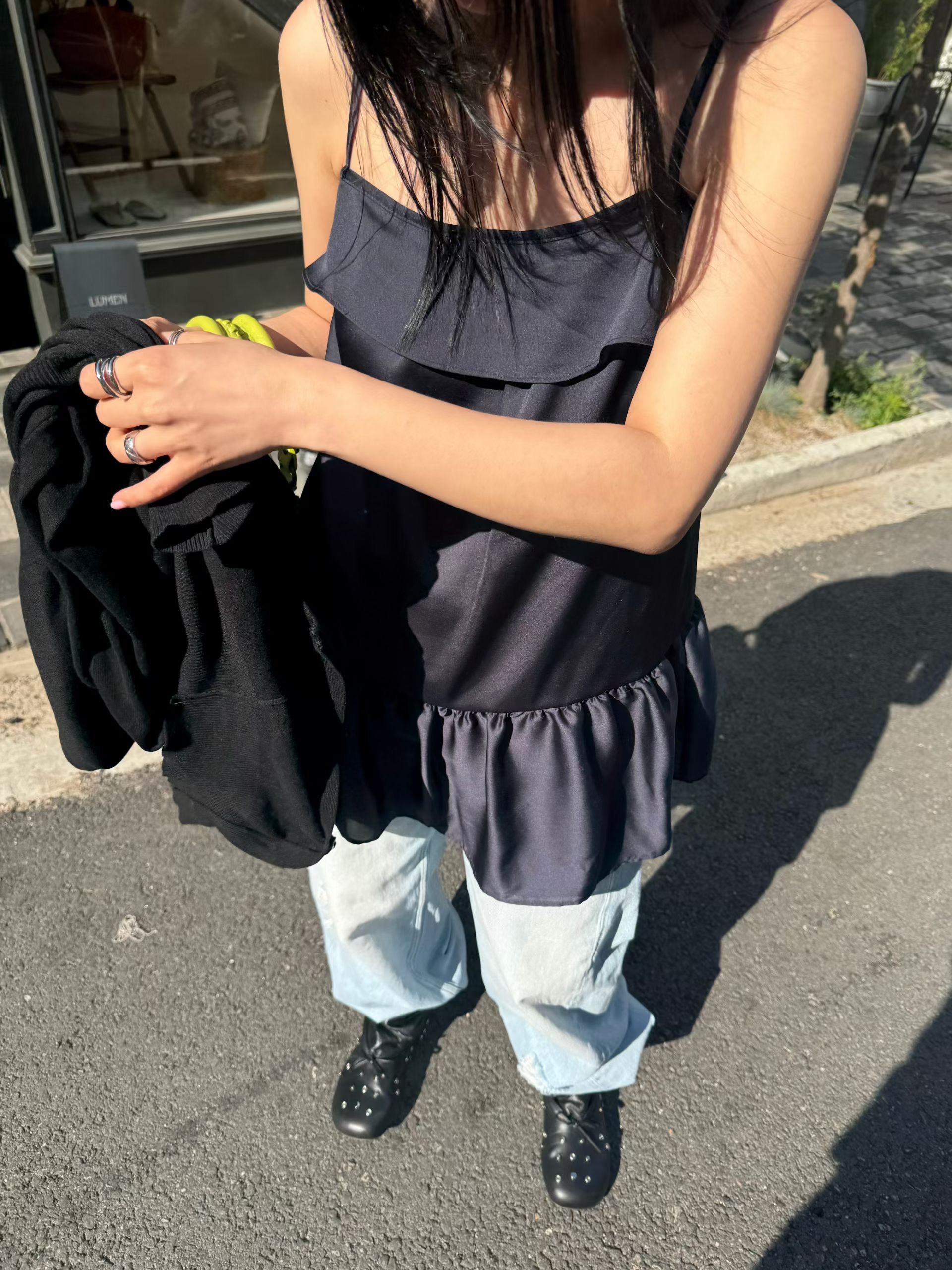 FAVOURED韓國東大門代購女裝新款推薦人氣休閑連衣裙荷葉邊FAVOURED連衣裙