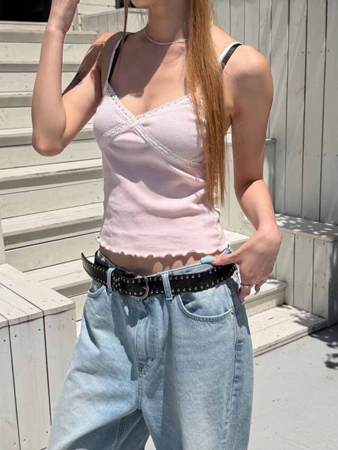 FAVOURED韓國直郵女士新款時尚推薦熱賣休閑人氣吊帶背心FAVOURED吊帶/背心