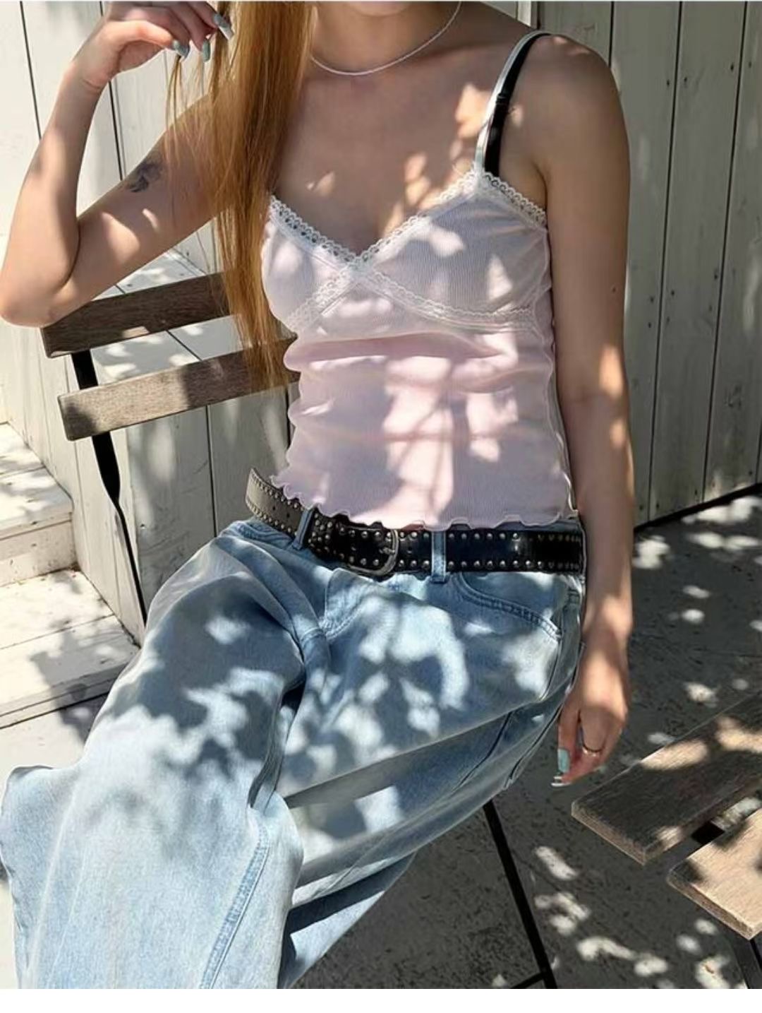 FAVOURED韓國直郵女士新款時尚推薦熱賣休閑人氣吊帶背心FAVOURED吊帶/背心