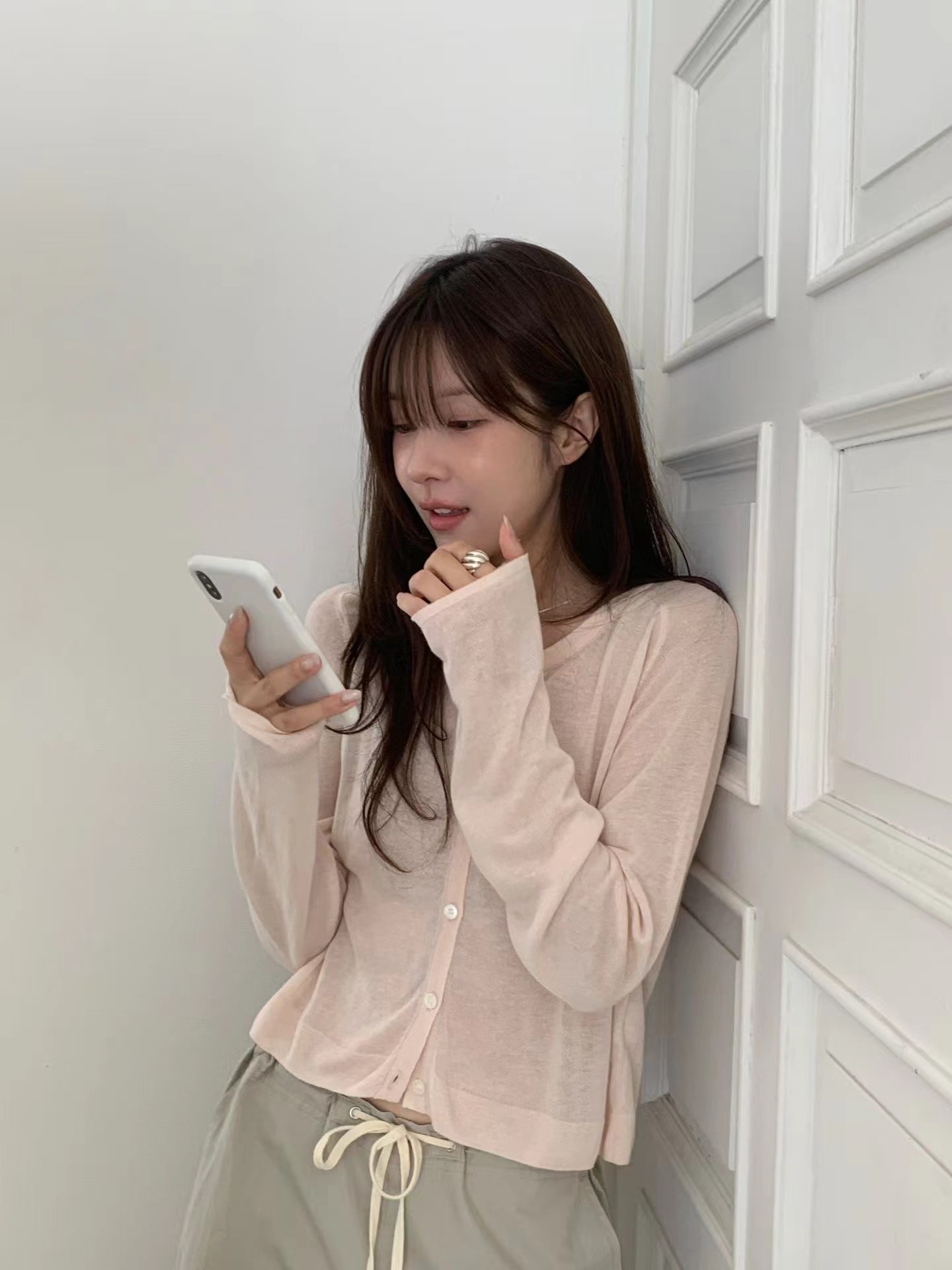 MIELLE-미엘르-OT韓國東大門代購女裝新品熱賣長袖T恤開衫MIELLE-2件起長袖T恤
