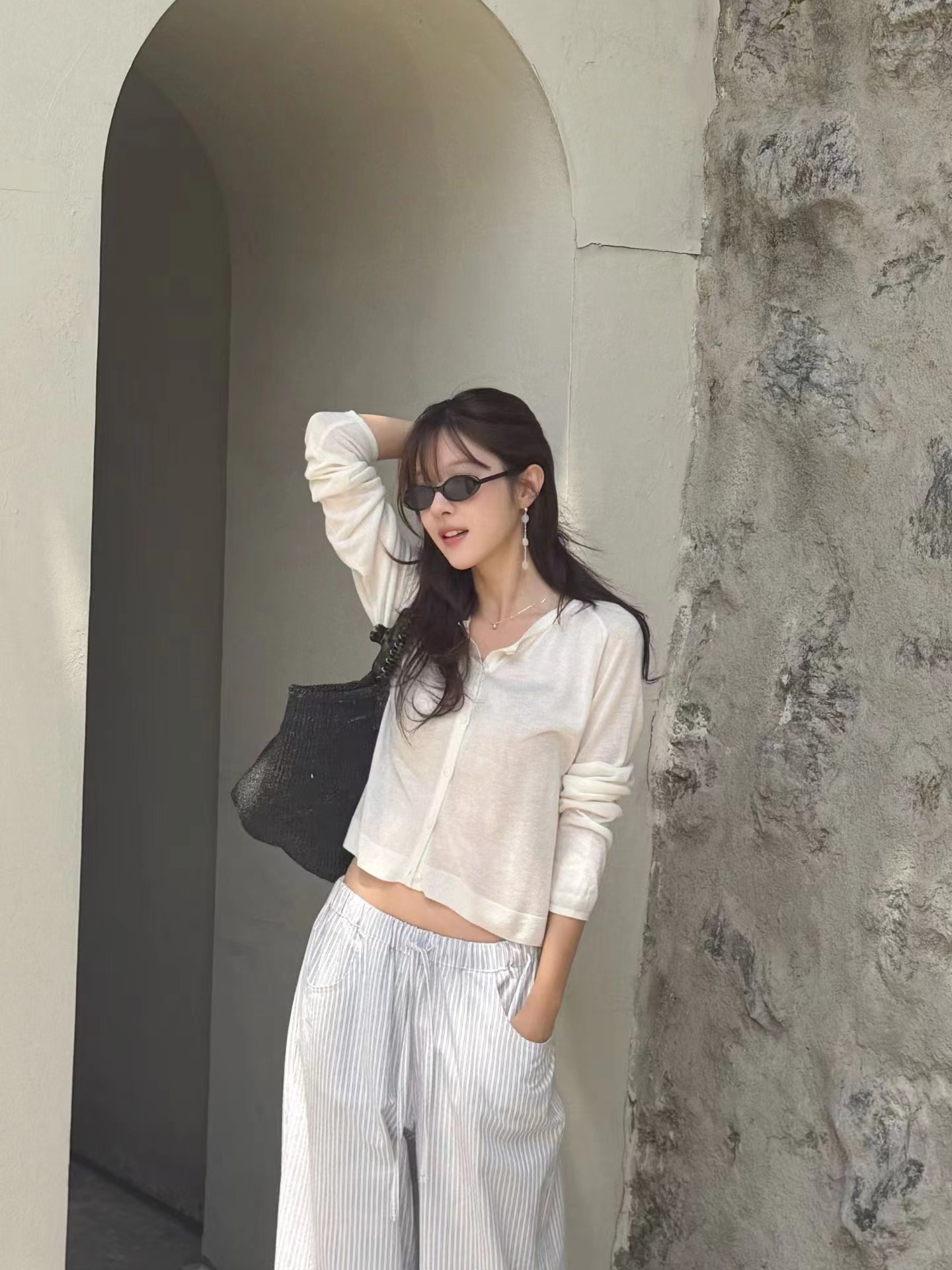 MIELLE-미엘르-OT韓國東大門代購女裝新品熱賣長袖T恤開衫MIELLE-2件起長袖T恤圖色1