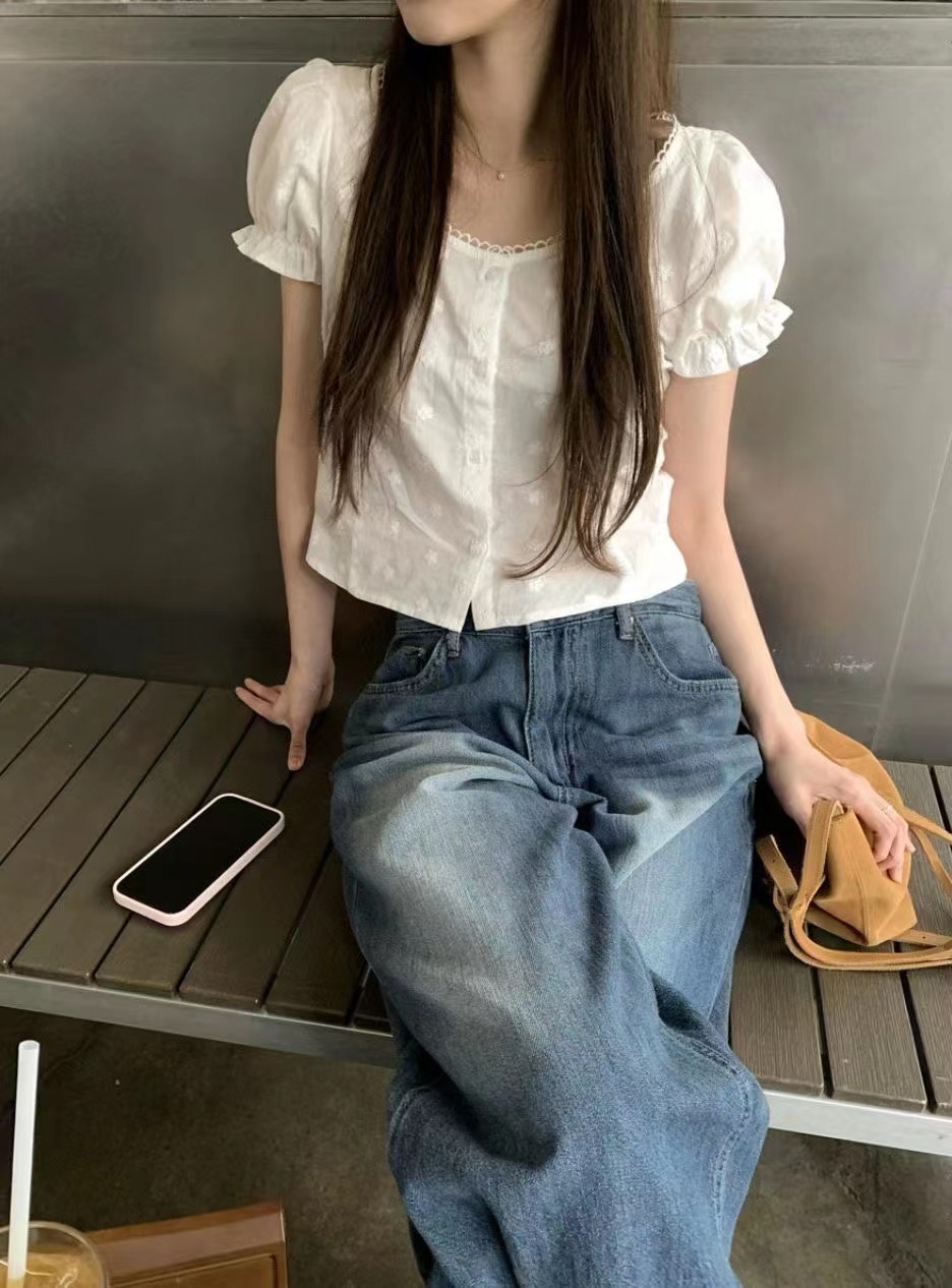 HOPPER/LAY OVER韓國直郵實拍女士新款推薦26夏季襯衫蕾絲衫HOPPER/LAY OVER襯衫/蕾絲衫圖色1