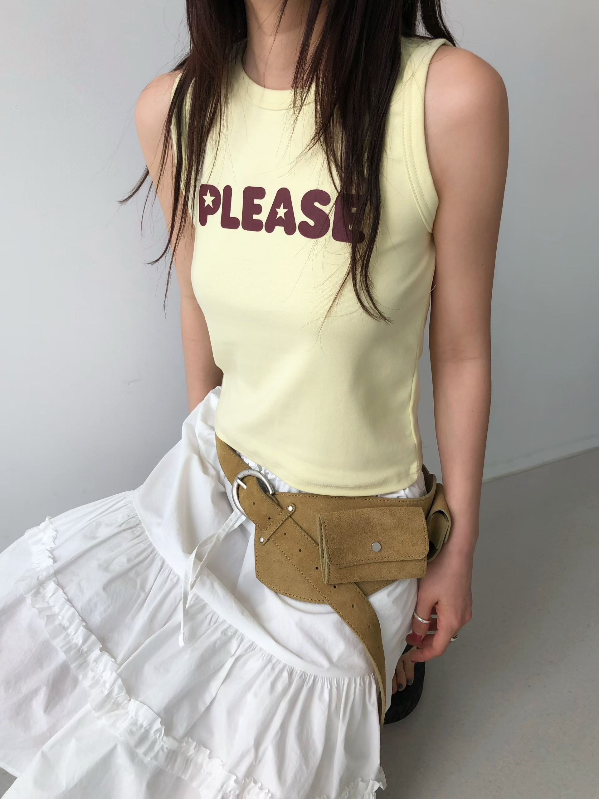 FAVOURED韓國直郵女士新品26夏季休閑推薦人氣吊帶背心無袖FAVOURED吊帶/背心