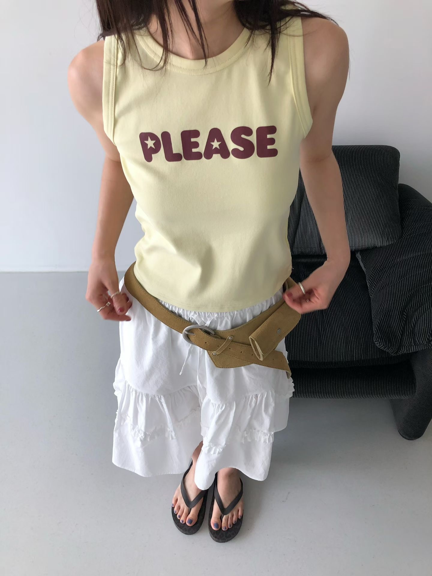FAVOURED韓國直郵女士新品26夏季休閑推薦人氣吊帶背心無袖FAVOURED吊帶/背心圖色2