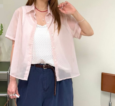 MURS韓國直郵女裝新品推薦休閑熱賣時尚襯衫蕾絲衫不含內搭MURS襯衫/蕾絲衫圖色3
