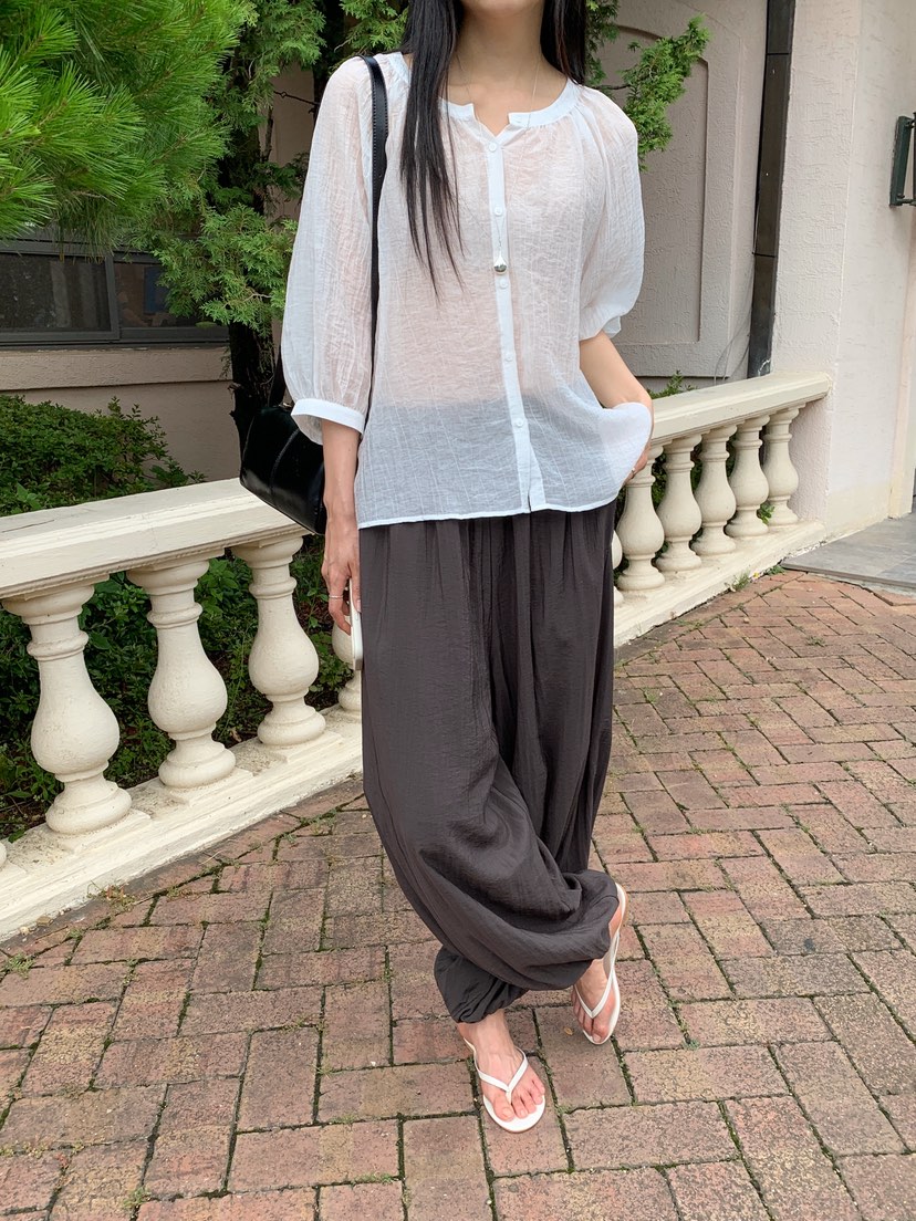 LONG PEAK韓國直郵實拍女裝新品時尚26夏季熱賣襯衫蕾絲衫LONG PEAK襯衫/蕾絲衫