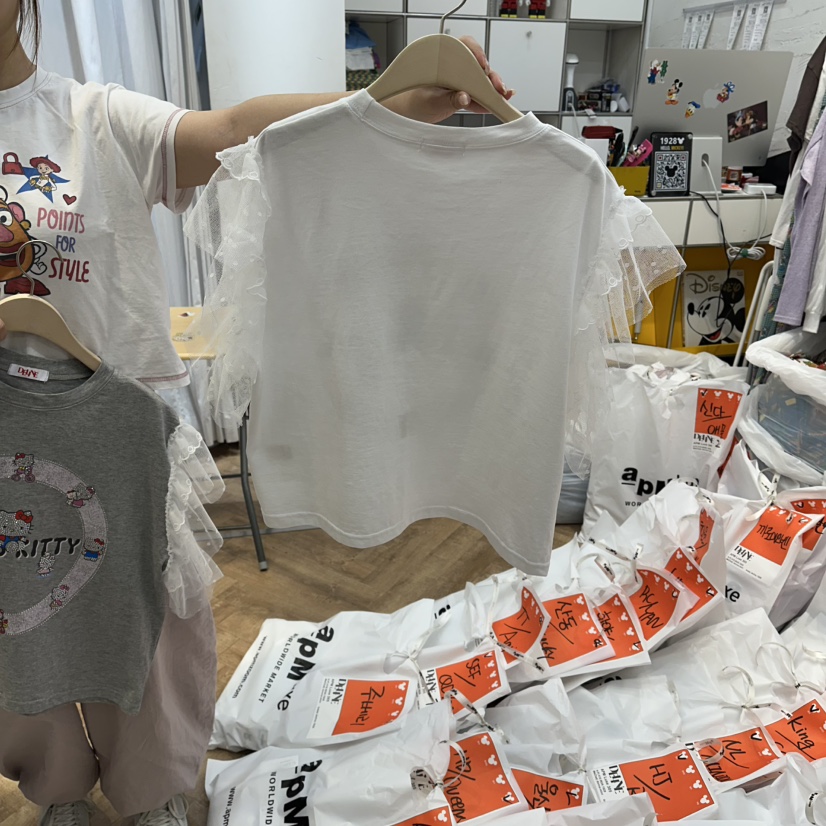 DE LINE韓國代購女士新款26夏季熱賣人氣襯衫蕾絲衫蕾絲DE LINE襯衫/蕾絲衫