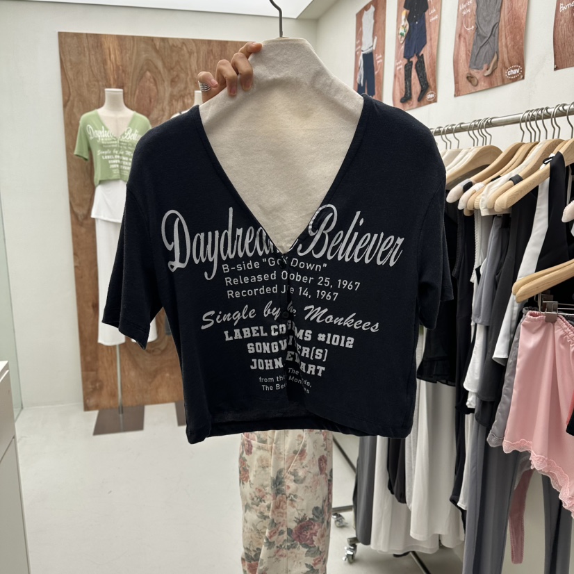 CHAV韓國直郵女裝新品26夏季推薦人氣時尚熱賣休閑T恤CHAVT恤圖色3