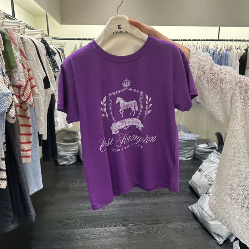 TOMGIRL東大門實拍韓國女士新品人氣時尚推薦熱賣26夏季T恤TOMGIRLT恤圖色1