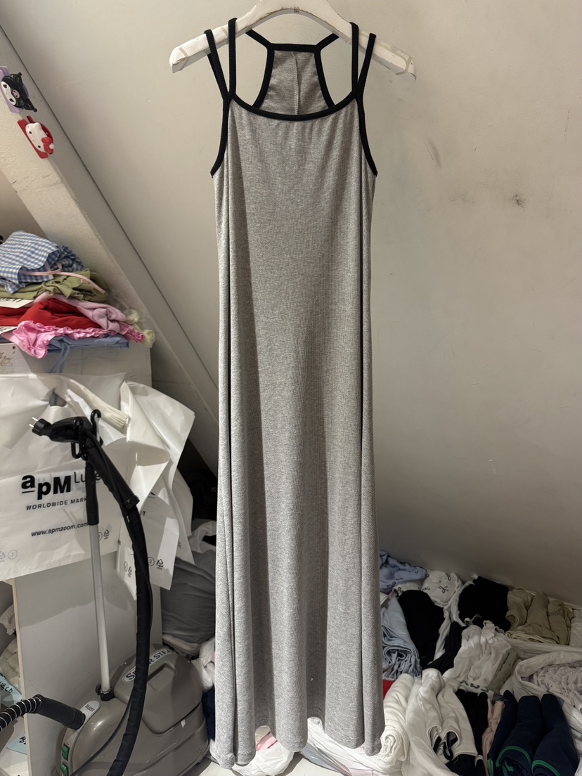 BELITA-L韓國直郵實拍女士新品休閑26夏季連衣裙莫代爾羅紋BELITA-L連衣裙圖色2