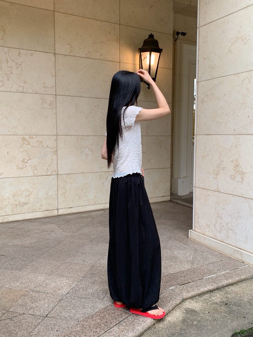 LONG PEAK韓國直郵女裝新品時尚熱賣26夏季推薦休閑褲束帶LONG PEAK休閑褲