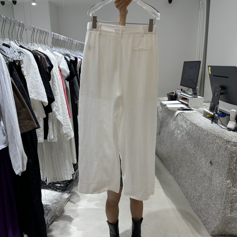 NEROLI 36韓國代購女裝新款休閑熱賣26夏季休閑褲亞麻布NEROLI 36休閑褲