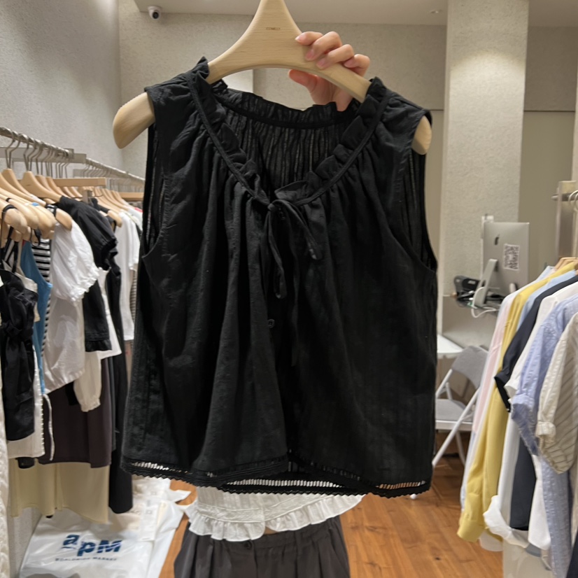 COMELY韓國直郵女裝新品休閑時尚26夏季吊帶背心荷葉邊無袖COMELY吊帶/背心圖色2