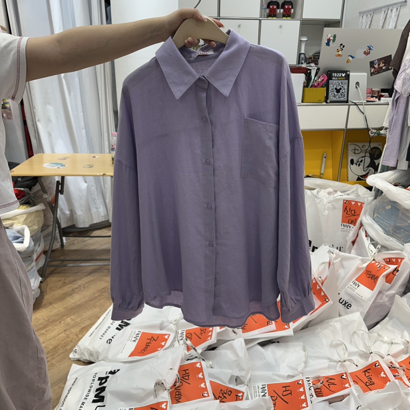 DE LINE韓國直郵女士新品推薦人氣26夏季休閑襯衫蕾絲衫DE LINE襯衫/蕾絲衫圖色2
